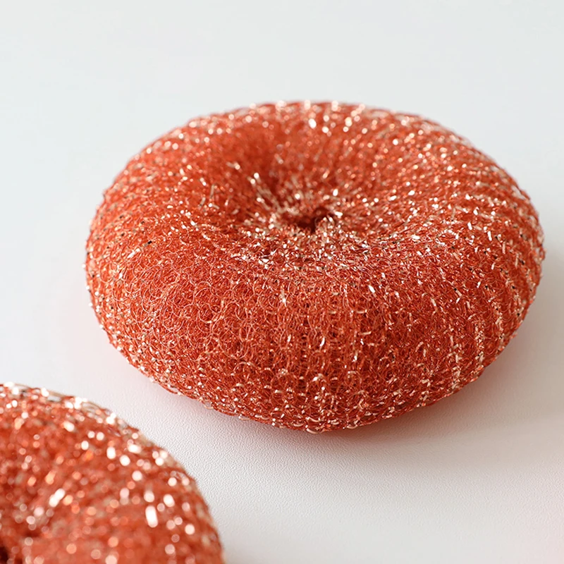 Copper Scourer Kitchen Cleaning Brushes Scrubbing Machine and Washer Pad for Dish Washing Basin Utensil Cleaning Tool