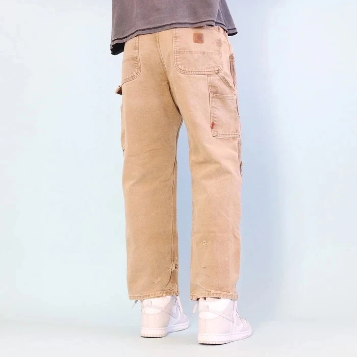 Wholesale Custom Vintage Baggy Mens Double Knee Cargo Carpenter Pants
