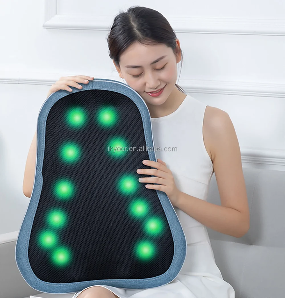 Health care amazon best selling korea heated tourmaline compress heating massage car seat cushion mat body massage