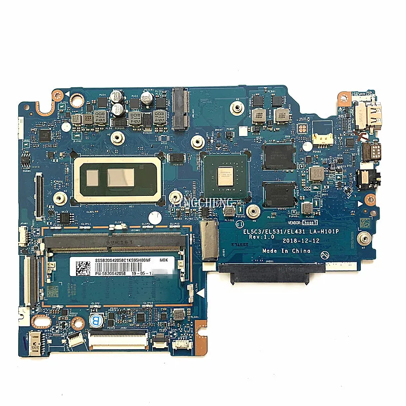 100% Working For Lenovo Ideapad S340-15IWL Laptop Motherboard With WIN I7-8565U CPU +MX250 2G GPU And 4G RAM 5B20S42058 LA-H101P