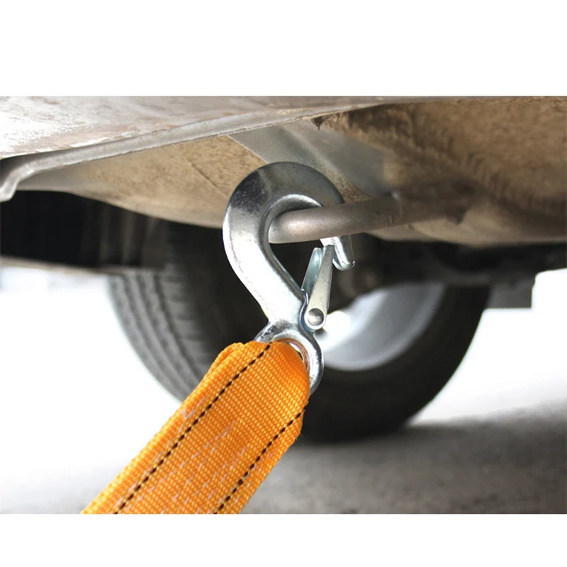Heavy Duty Vehicle Polyester Cargo Belt Emergency Tow Rope Car Tow Strap with good price