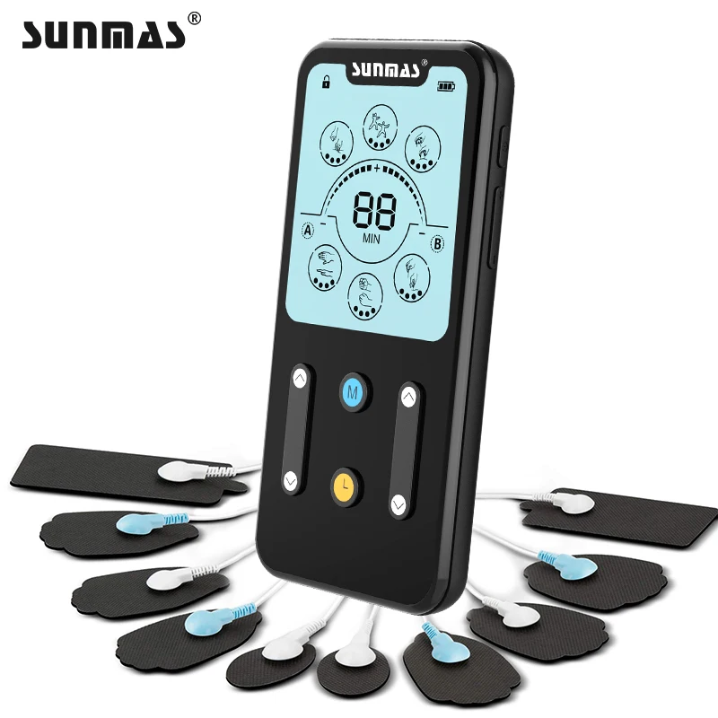 Body massage safe mini tens unit include electrode pads tens ems 24 modes