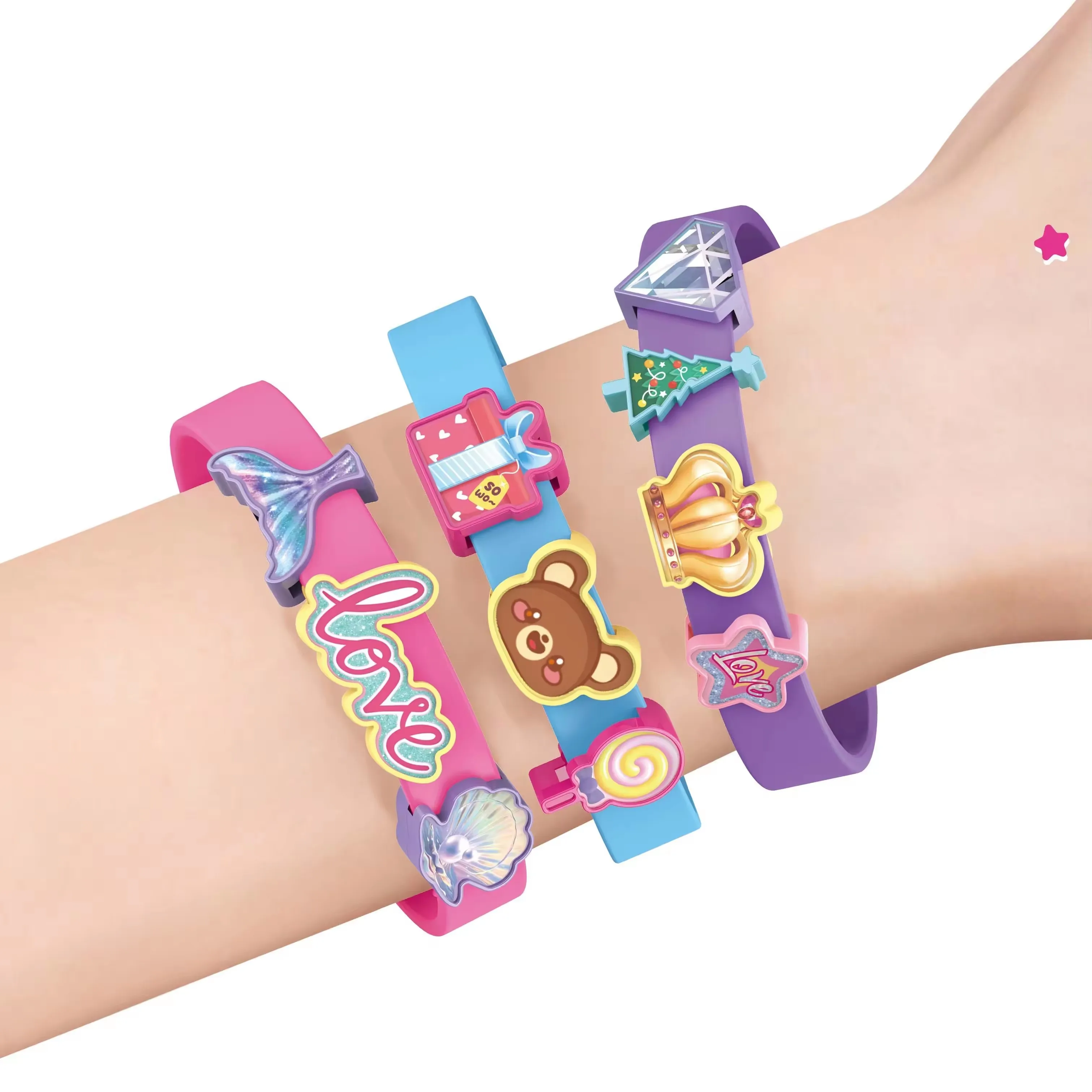 2024 Girls new Fun Tape Stickers Diamond Painting Jewelry Art Bracelet Kids DIY Bead Jewelry Making Kit toys for girls