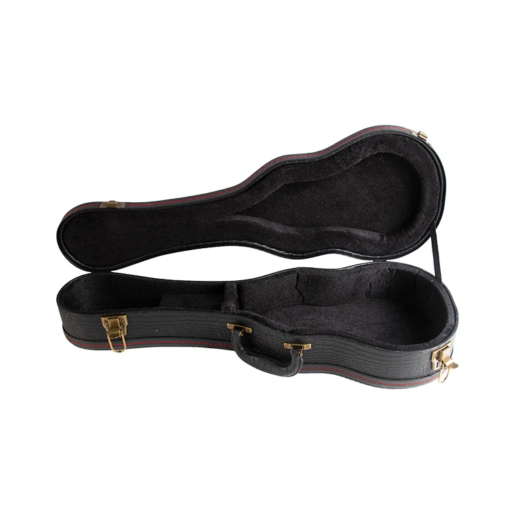 TN-YH/UK-  Ukulele Shell Bag Factory  Artificial crocodile skin PU Leather 23 inch ukulele Hard Case For Ukulele