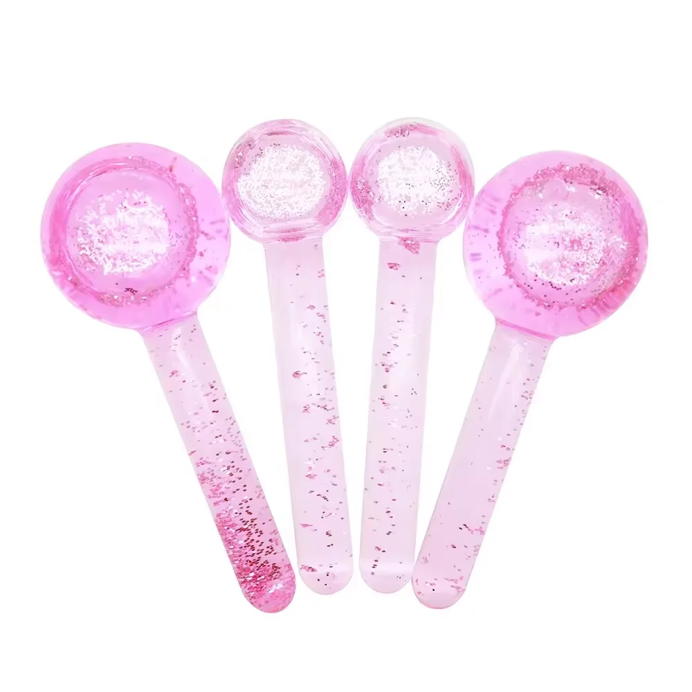 Unbreakable Pink Ice Roller Anti-Wrinkle Face Globes Masajeador Facial Massage Tools Ice Globes Anti-Age Ice Balls Globes