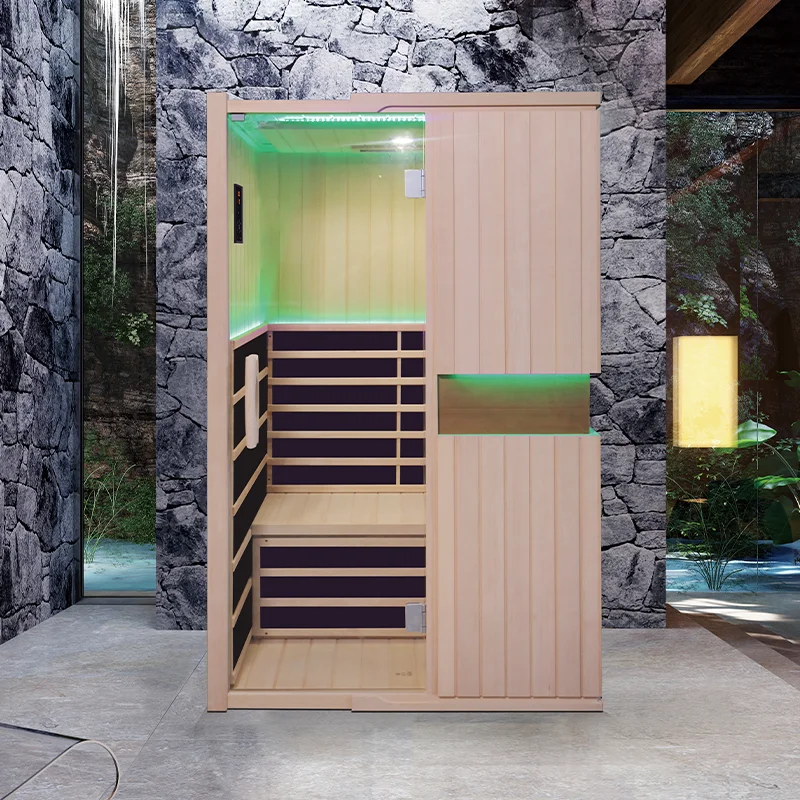 New Design Hemlock Far Infrared Sauna Room Luxury 2 Persons Home Sauna with Intelligent Control Panel