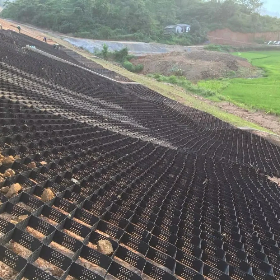 honeycomb gravel stabilizer hdpe geocell cellular confinement system geocell price for lawn