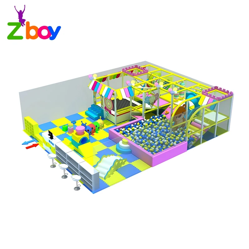 
Children Happy Castle Play Party Center Slide Equipment Play Zone Kids Indoor Ball pool Playground 