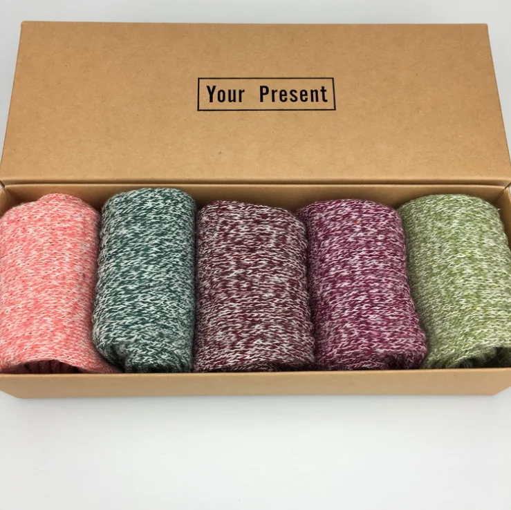 Wholesale Winter Wool Socks Women Gift Box Tube Socks