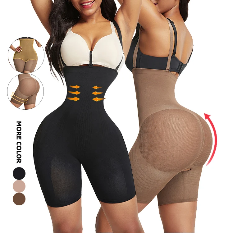 HEXIN Perfect Black Mesh Straps Fat Burner Women High Waist Body Shaper Seamless Control Pants Slimming Butt Lifter Panties Trainer