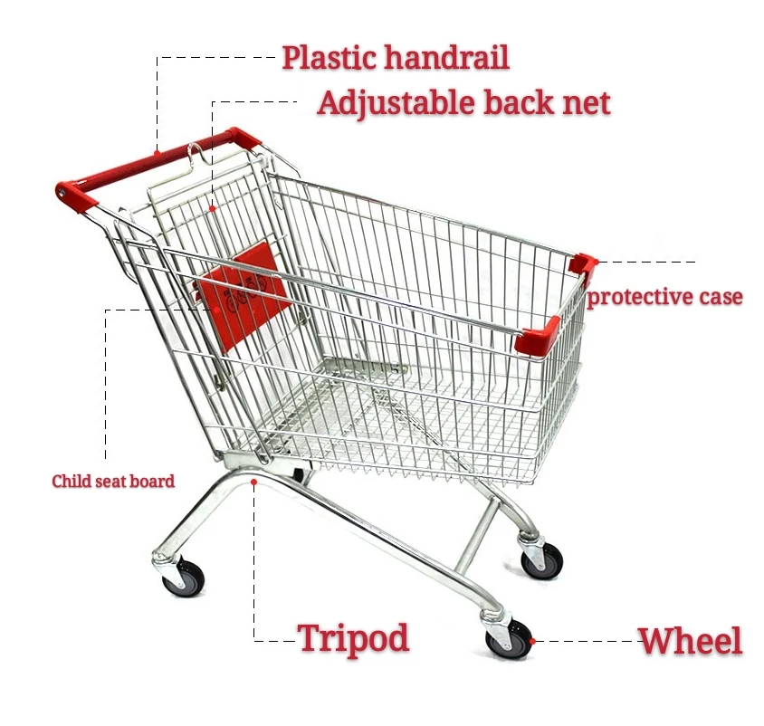 High Quality Supermarket Trolley Shopping Cart Shopping Trolley For Supermarket Convenience Store