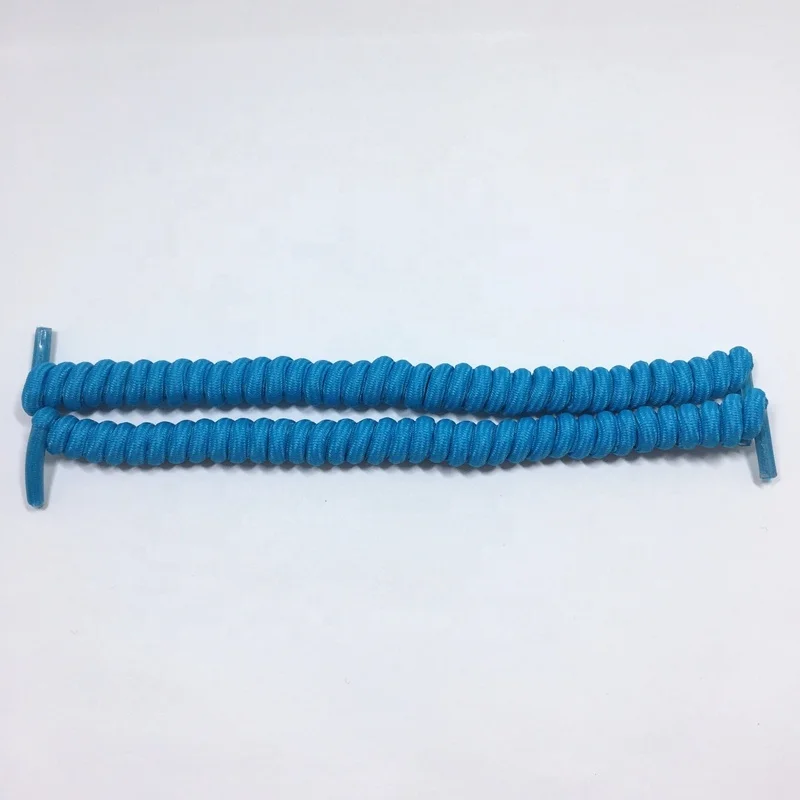 Kids shoes use funny no tie stretch curly laces manufacturer