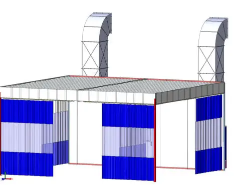 car preparation station P100  portable paint booth for cars