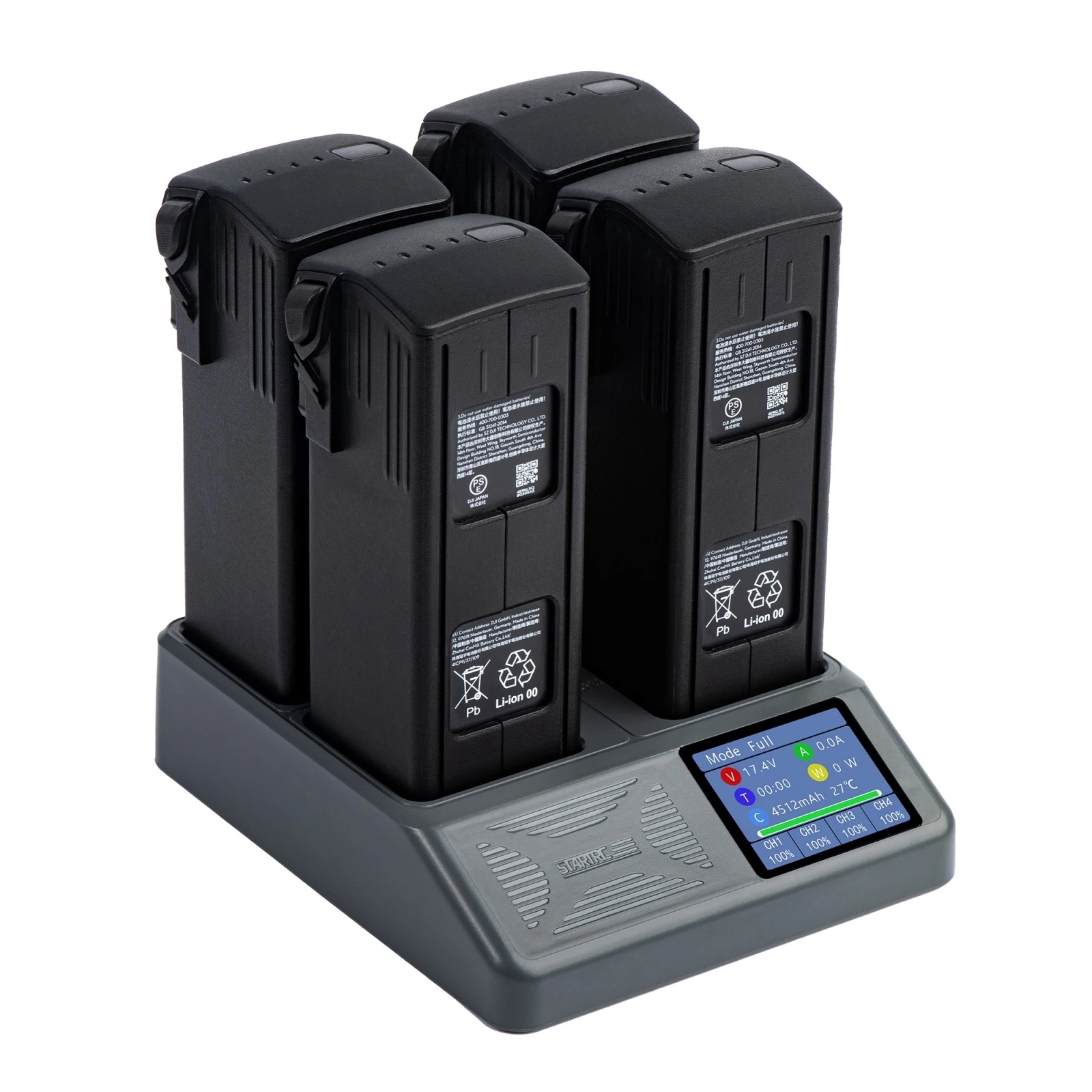 4 in 1 Drone Charging power station 65W USB-C PD fast charge state monitor Color Screen Battery Charger with For DJI Mavic 3 Pro