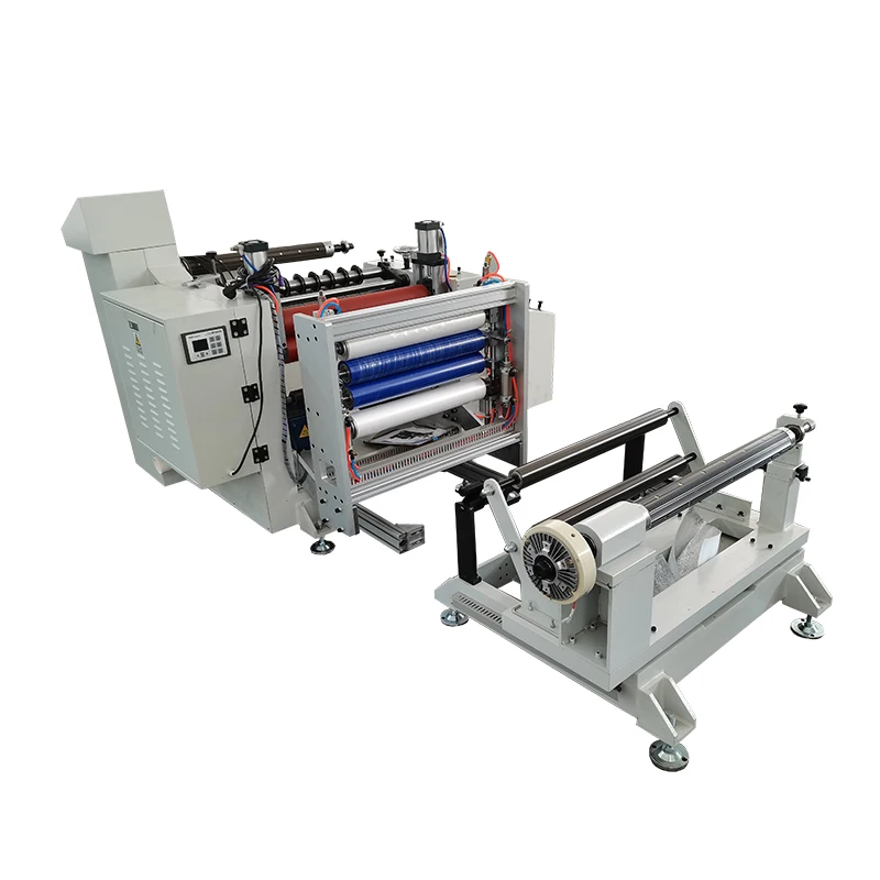 Automatic paper film slitting and rewinding machine