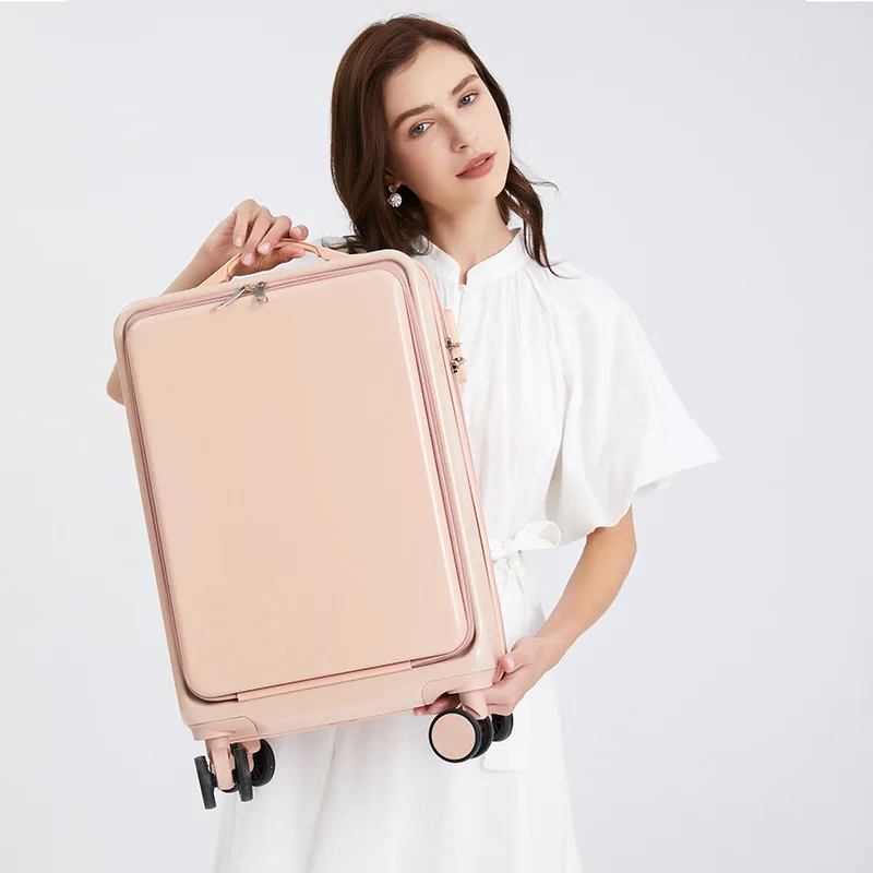 Front Open Cover 20 inch Suitcase Universal Wheel Pull Rod Case Side Open Cover 26 inch Men And Women Boarding Luggage Suitcase