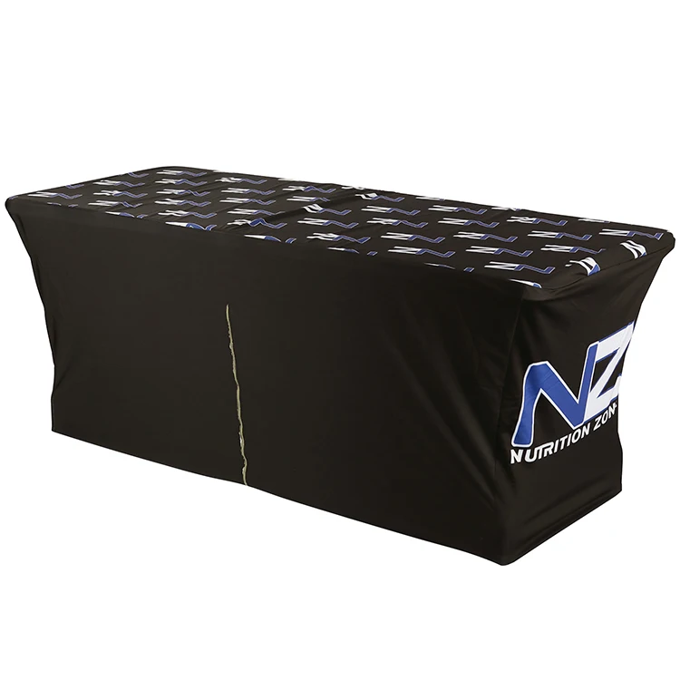 Hot Sale Top Custom Printing Personalize LogoTable Throw Stretch Table Cover Table Cloth Fitted Table Cloth