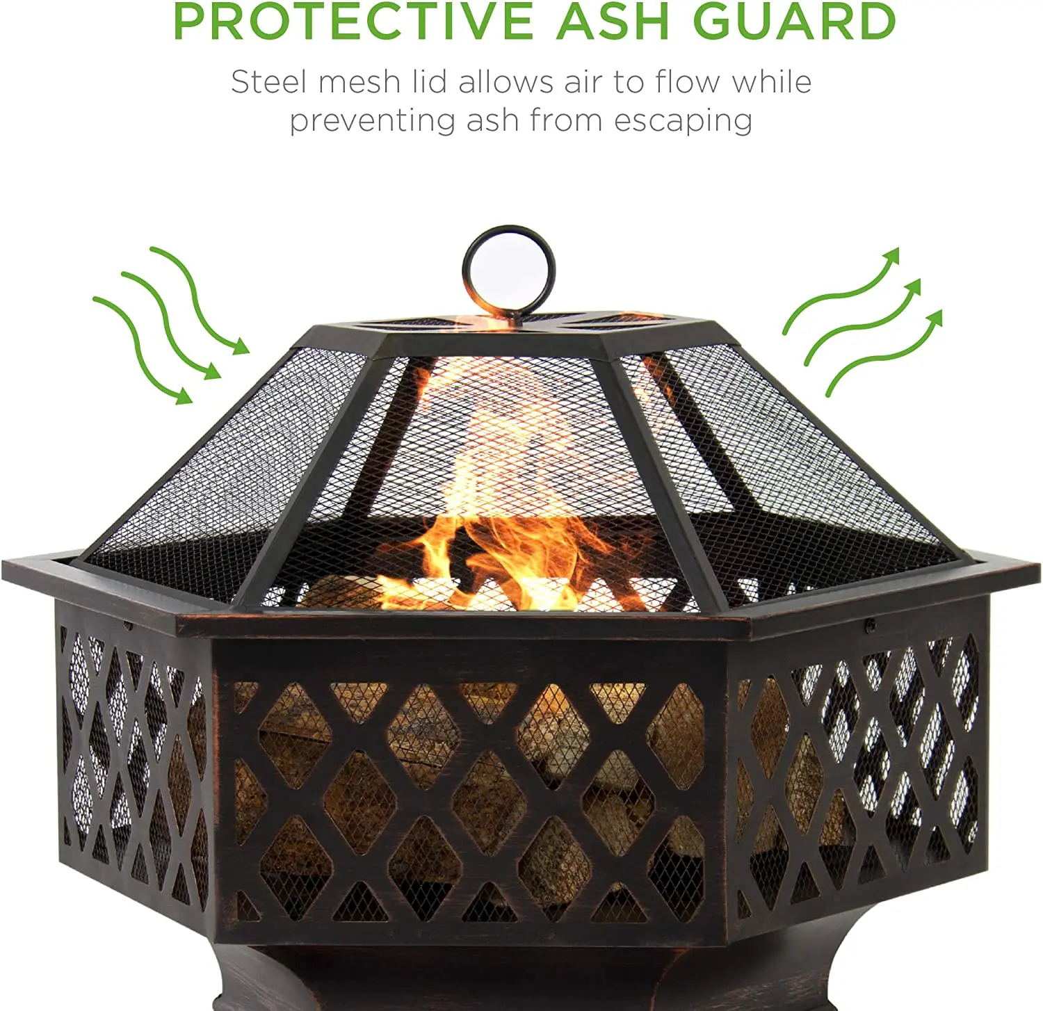 Round Stainless  Fire Pit Burner Kit System with Water Hose Regulator and Electronic Ignition Switch for Outdoor Camping