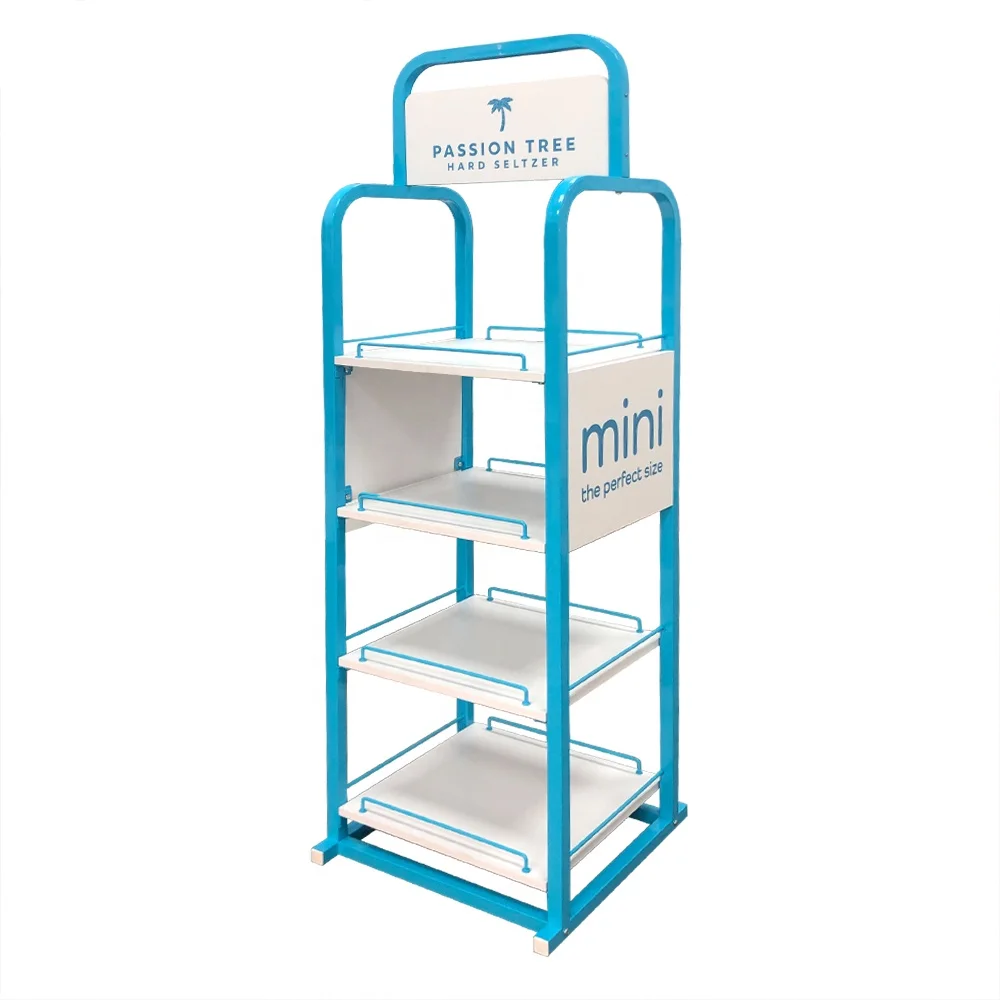 Drink Beer Water Bottle Wine Display Stand Supermarket Shelves Metal Retail Grocery Store Beverage Display Rack