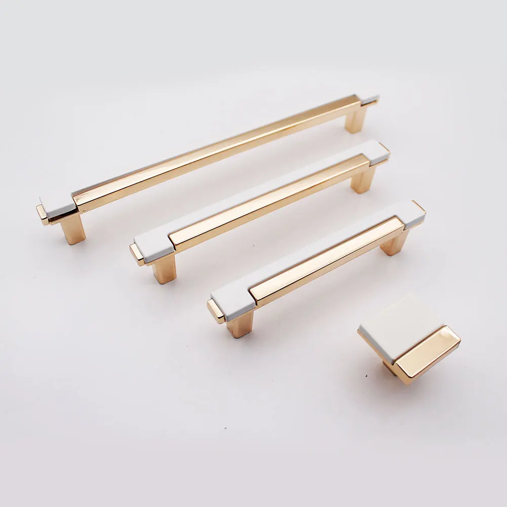 Top Quality Modern Gold White Chrome Black Combination Single Hole Knob Zinc Alloy Shoe Cabinet Wardrobe Handle
