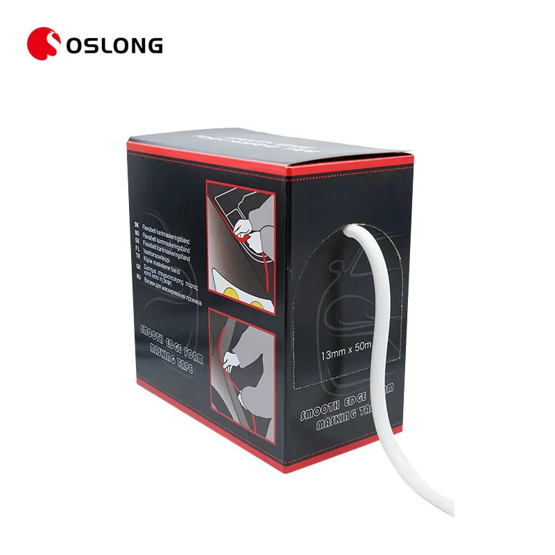 Oslong 13mm*50m Easy To Remove And No Glue Residue Masking Sponge Tape For Automotive Car Painting