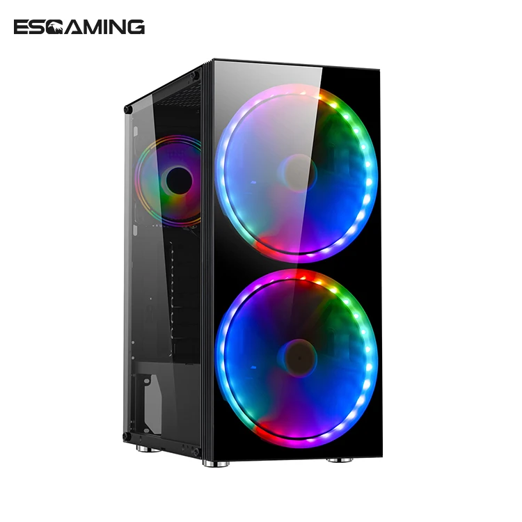 Игровой чехол для ПК F10 MID TOWER со стеклом TESTURE TEMPER и металлической сетчатой передней панелью