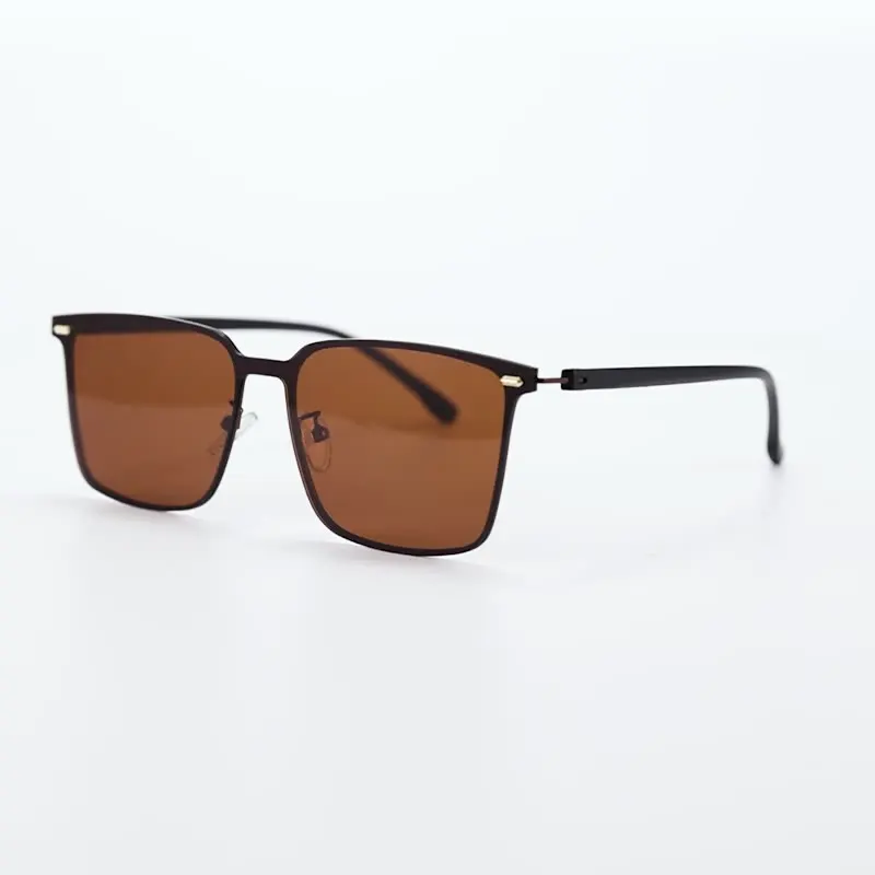 2024 Новые солнцезащитные очки в металлической оправе для мужчин высококачественные поляризационные линзы TAC черные Винтажные Солнцезащитные с логотипом на заказ