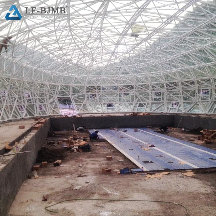 Low price customized space frame roof steel structure system