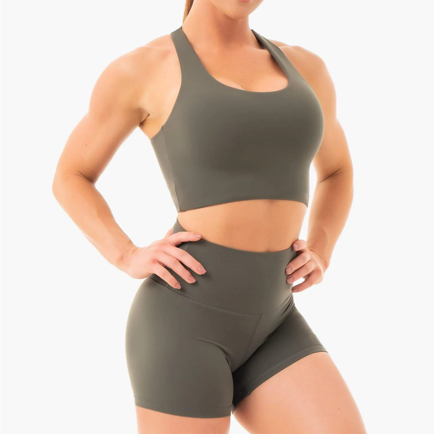 New Arrival Sexy Quick-Drying Athletic Breathable Workout Sportswear Gym Yoga Scrunch Butt Shorts Set