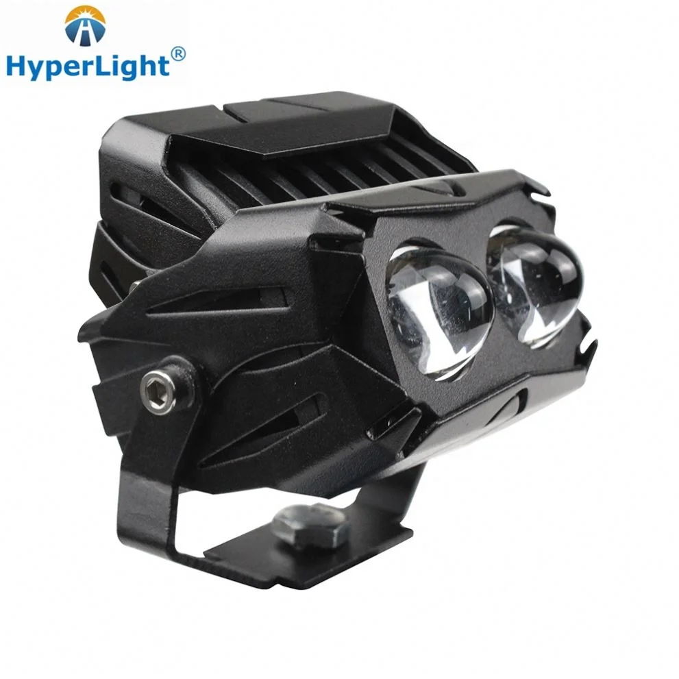 Светодиодные мотоциклетные Противотуманные фары HyperLight 6000K 3000K U10, 60 Вт, светодиодный прожектор, светодиодные фары для мотоцикла