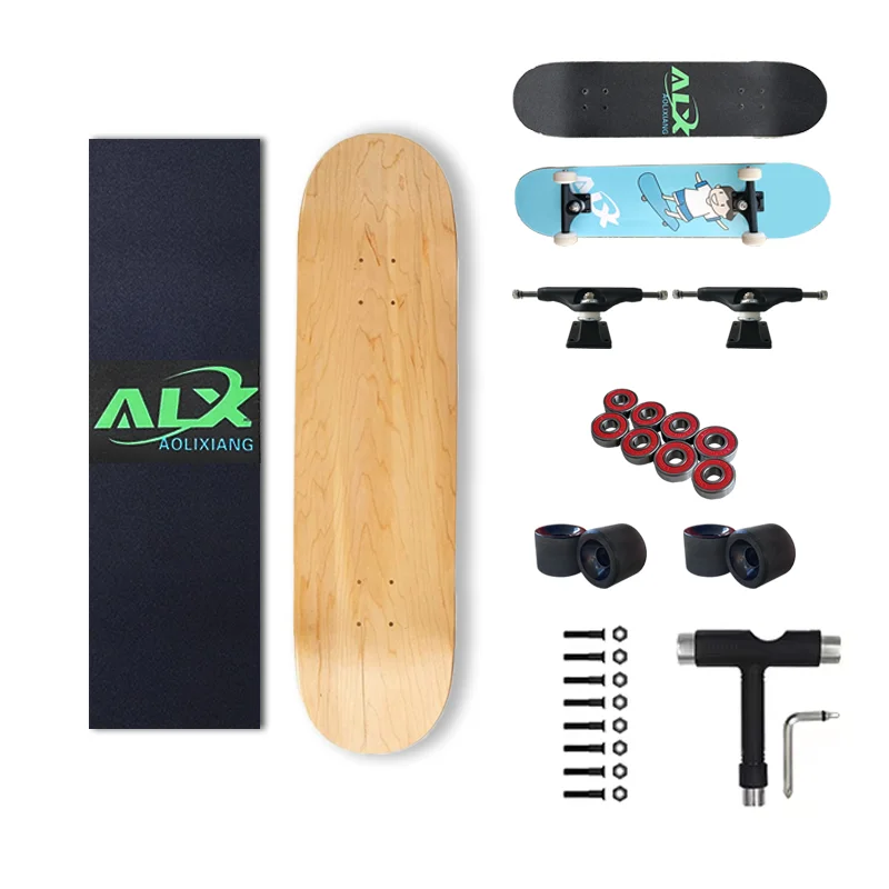 Wholesale Custom Print OEM Tech Canadian Maple 8.25 Skate Decks Carbon Fiber Hard Rock Blank Skateboard Parts for Adults