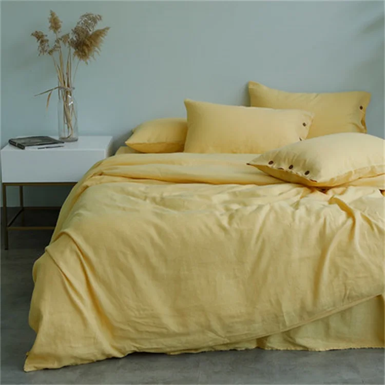 Soft Washed OEKO-TEX100% Hemp Duvet Cover Set for OEM Order