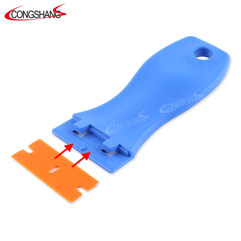 Muti-Purpose Razor Scrapers Knife + Refillable Razor Blades Ideal for Glass Window Paint Decals Tool Application