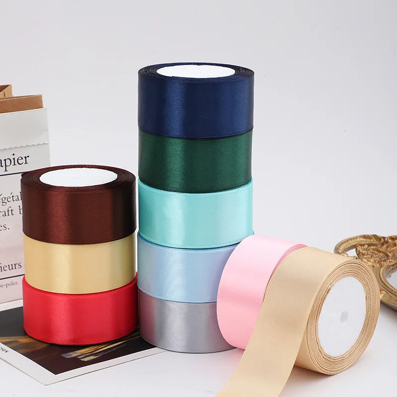 Factory Wholesale Polyester 1.5 inch Gift Ribbons 4cm 25 Yards Satin Ribbon For Gift Wrapping