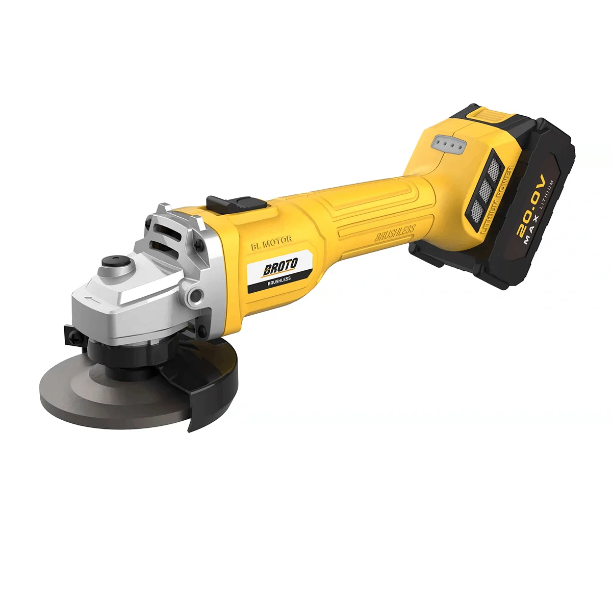 New Arrival Yellow Angle Grinder Small Size Battery Power Electric Angle Grinder Wireless Rechargeable Cordless