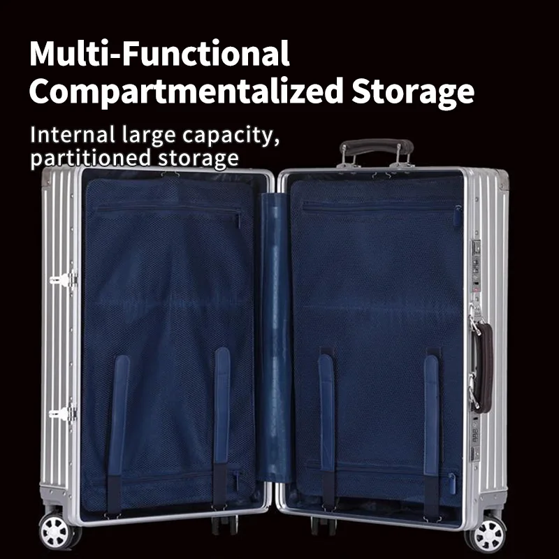 Custom Luxury Travel Trolley Suitcase Luggage New Magnesium Aluminum Alloy with Wheels Carry on & Suitcases Genre