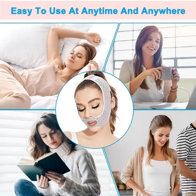 Private Label OEM Reduces Fine Lines Double Chin Reducer Face Lifting Bandage V lifting Face Mask