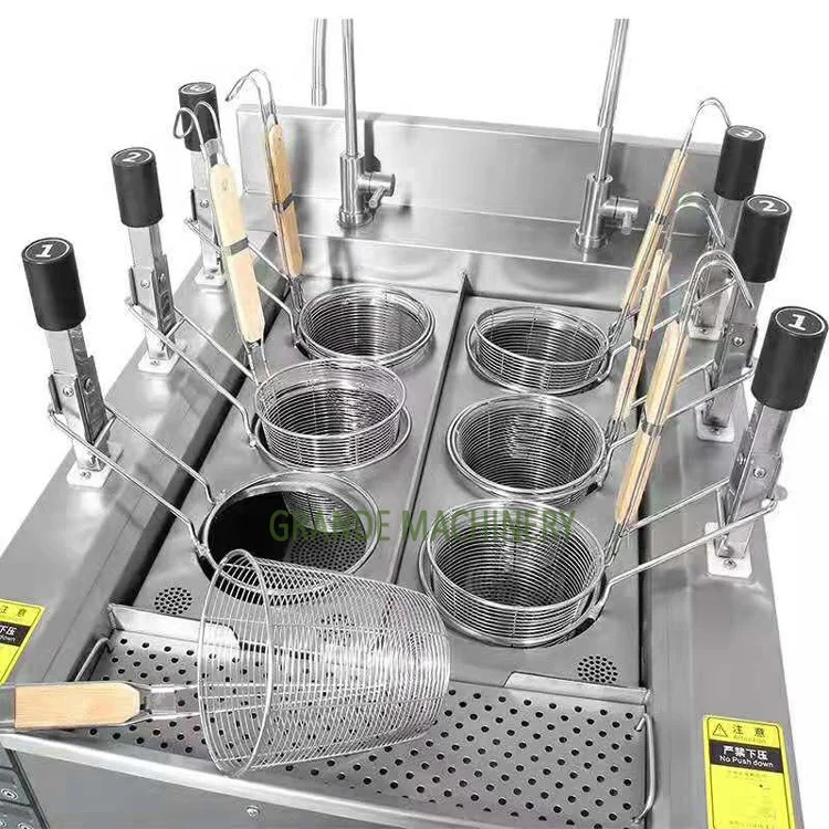 Spaghetti Ramen Cooking Machine Station Pasta Boiler Induction Restaurant Commercial Pasta Noodle Cooker with Strainer for Sale