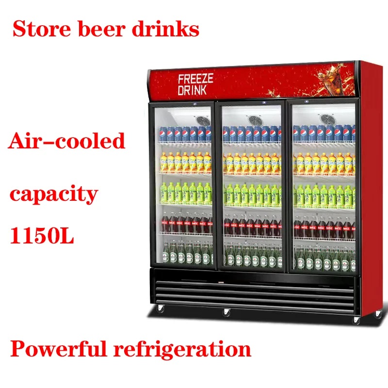 Custom Commercial Beverage Cabinet Freezer Chiller Beer Refrigerator for Supermarket Beverage Display Cooler