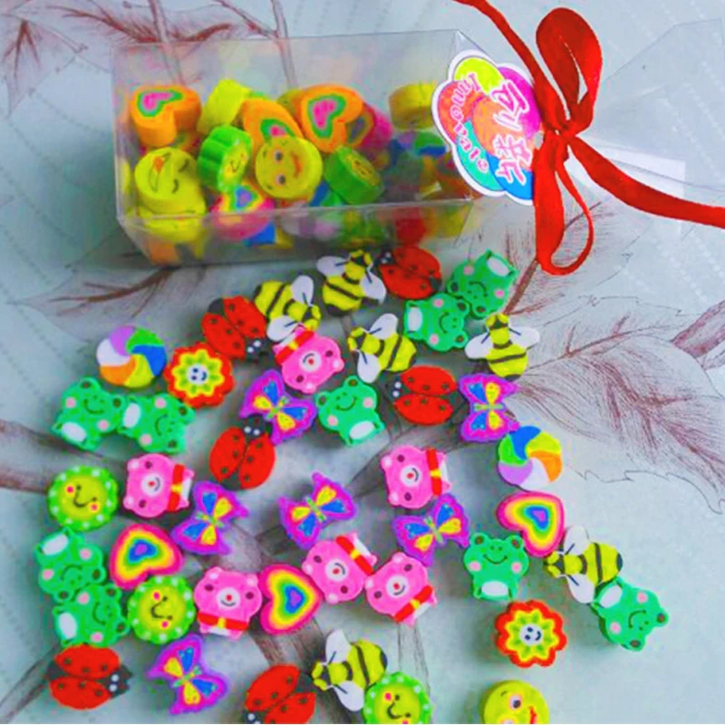 2D Colorful Extrude Rubber Animal Eraser Pencil TPR Eraser