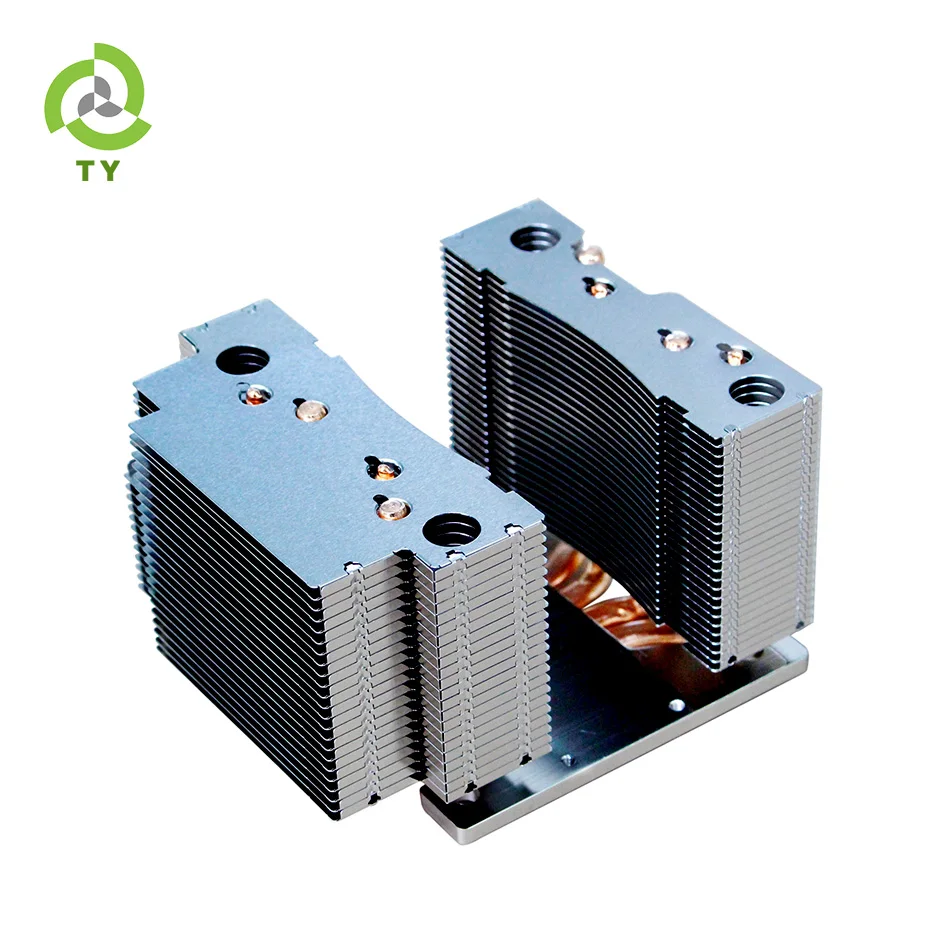 2U server cooler data center server cpu heatsink customized  server aluminum  heat pipe heat sink