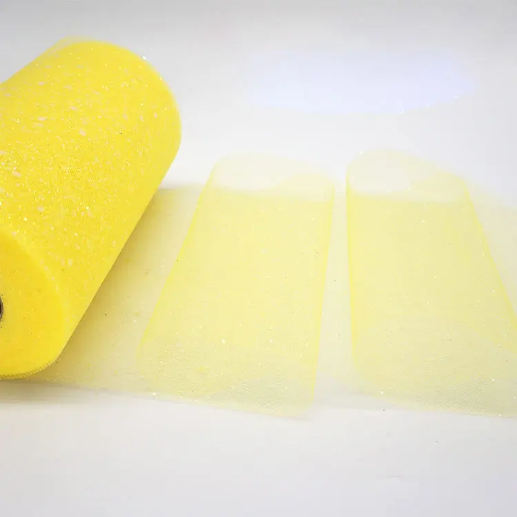 Glitter Tulle Fabric Rolls Sequin Sparkling Ribbon Spool Netting for Wedding