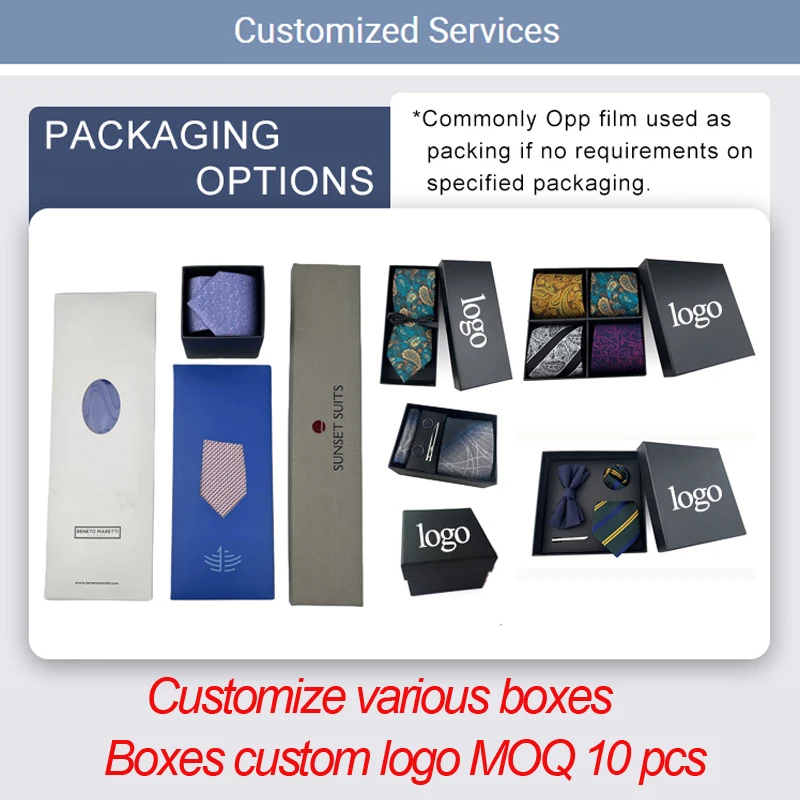 OEM Newest European Style Navy Geometric Polyester Print Tie