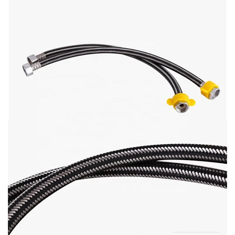 Factory wholesale customized hot cold water hose flexible braided metal hose kitchen bath water pipe