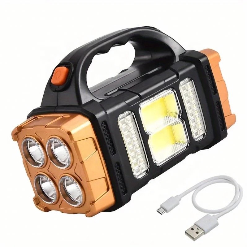 Shingel Multifunctional Led Solar Camping Light Bright Portable Rechargeable Flashlight For Outdoor Hiking