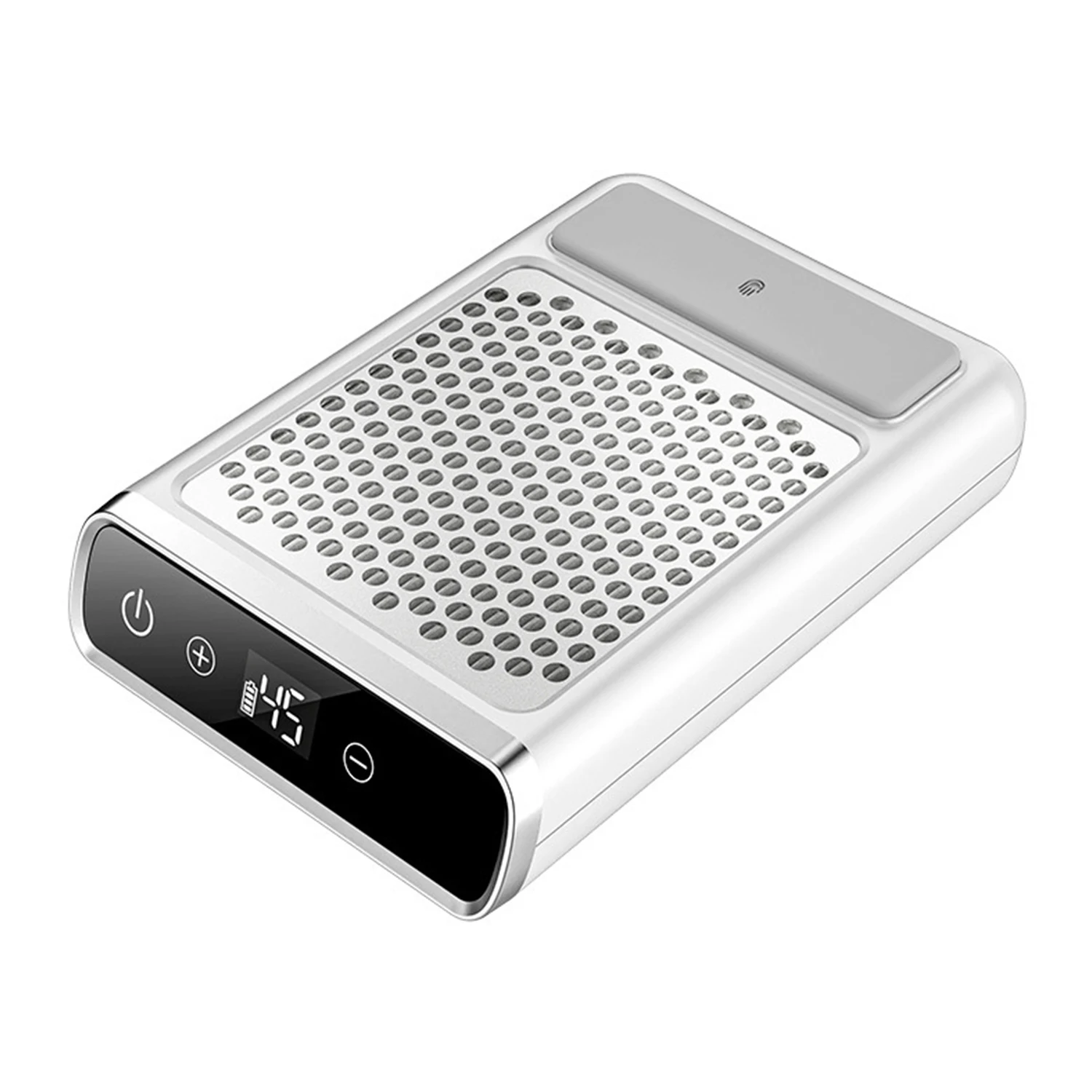 WELLSTRY Aspiradora de Unas Nail Vacuum Fan Aspirateur a ongles Nagelstaubfacher Sammler 80W Rechargeable Nail Dust Collector