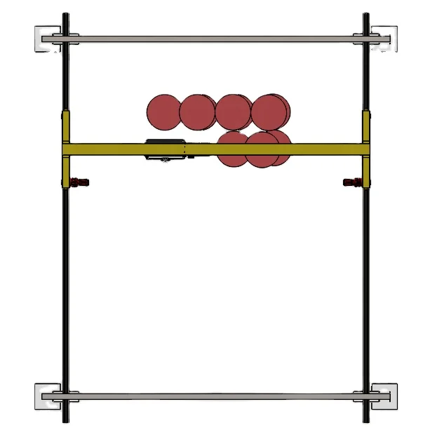 Self-standing lifting equipment high quality steel structure 500kg 1000kg double girder overhead crane kbk system light weight