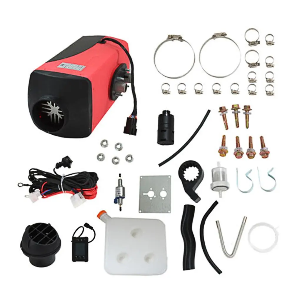 OkyRie LCD Display 10L Fuel Tank 12V 24V 5KW Car Air Heater Diesel Parking Heater for Bus Car Motor-Homes Vehicle