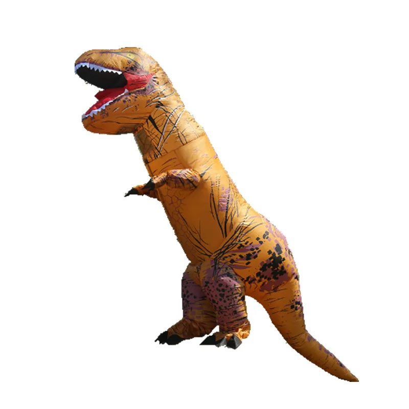 Unisex Inflatable Dinosaur Costume 10 Color Walking Giant Animal Mascot Funny Halloween Show Props for Kids and Adults