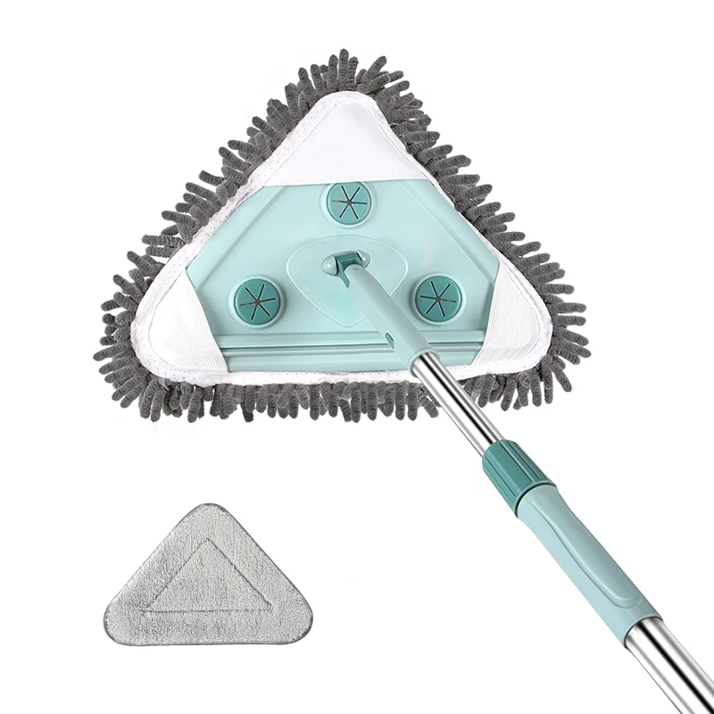
Latest Microfiber Washable Coral Fabric Chenille Dry Wet Glass Clean Window Cleaner, Dust Mop, 360 Rotating Mop 